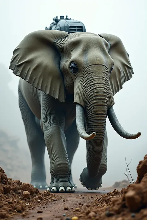 Hybrid animal elephant and tank