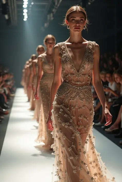Fashion runway taken from the side
