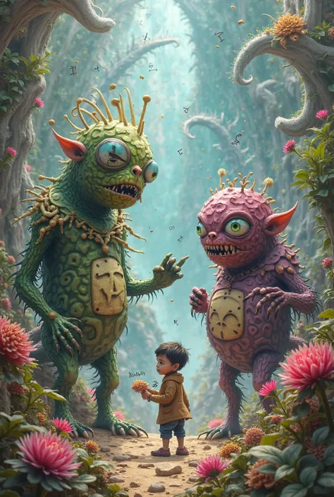Create photos of math monsters and poor boy