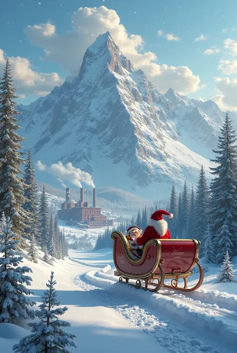 Solar powered sleigh trip.
- Discovery of a polluting factory hidden behind a mountain.