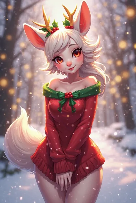 Can you create an image of "noelle holiday" from deltarune really ser and hot?