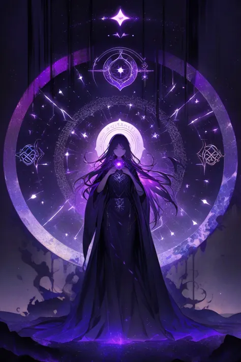 *"A mystical and mysterious depiction of the Virgo zodiac symbol. The Virgo emblem, glowing with ethereal energy, is surrounde...