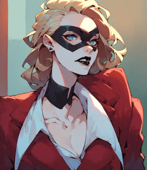 score_9, score_8_up, score_7_up,score_9, score_8_up, score_7_up,source_cartoon,1girl, pale blonde bob, black mask, pale white sk...