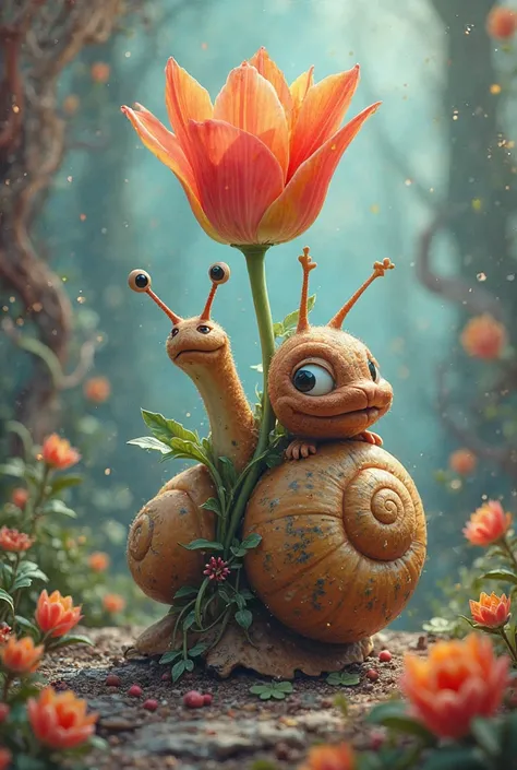 Esnoppy con un tulipan