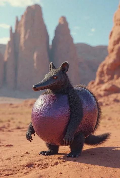 An anteater with the body of a jabuticaba in the Atacama desert