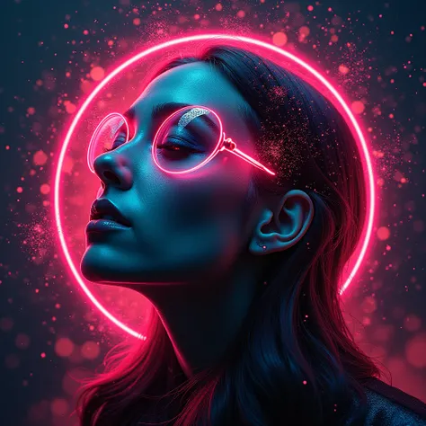 Abstract Nabudonosor, futurista, realism, Neon highlights, fractal background" Excitement Fear Boring Emotion Cinematographic M...