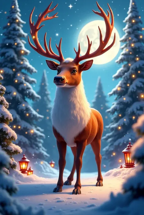 Make this person an Santa's reindeer