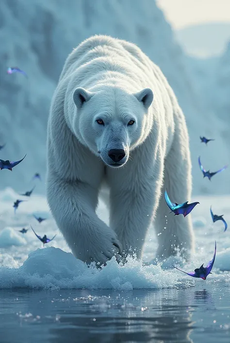 A polar bear that controls rays