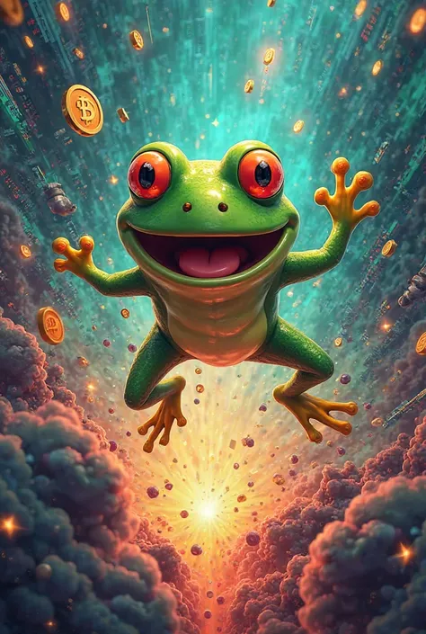 Pepe coin to the moon and explode in bull market price