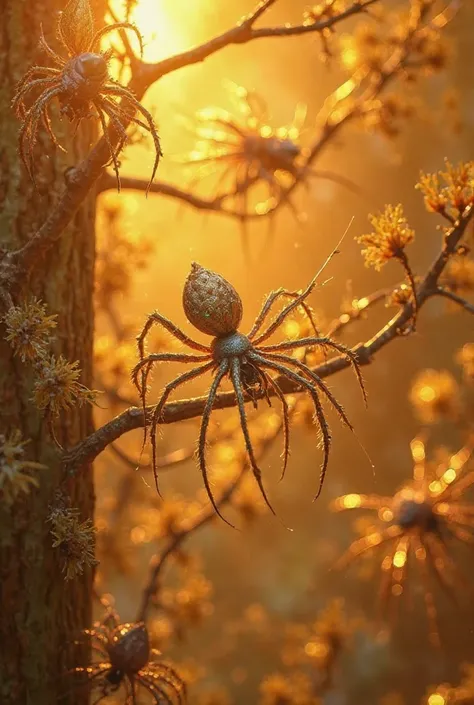 Gold eucalyptus spiders