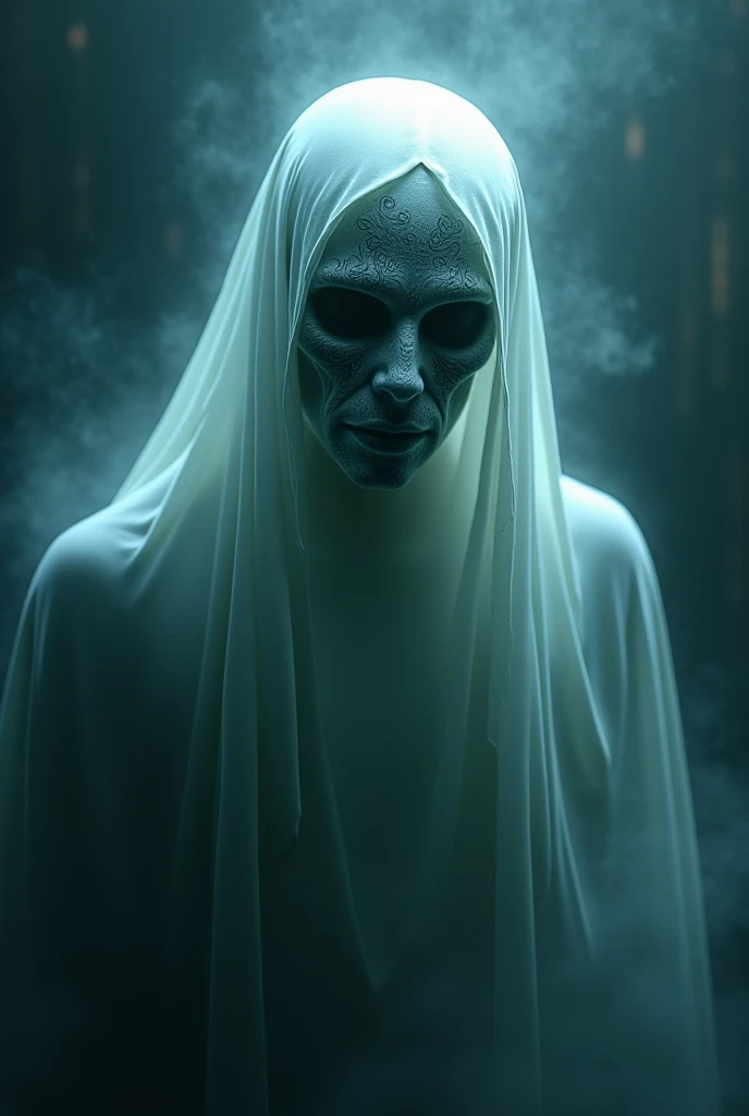 Ghost face with tattoos