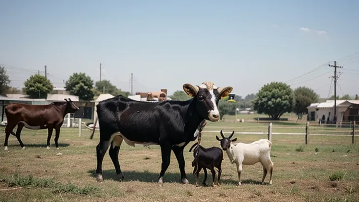 Goats and cows as a depiction of Eid al-Adha
