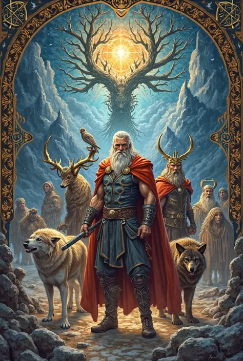 norse mythology mural