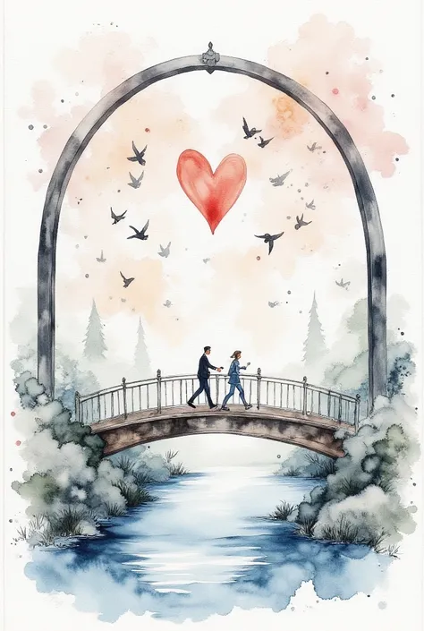 "Watercolor illustration for card 7.3×10.8 cm with margins 0. 5 cm . Style: airy blurred strokes with 2-3 accent details. The ma...