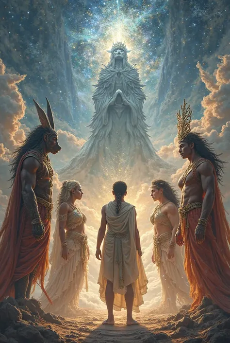 human , together with the Gods , Vayu , anubis , Aphrodite