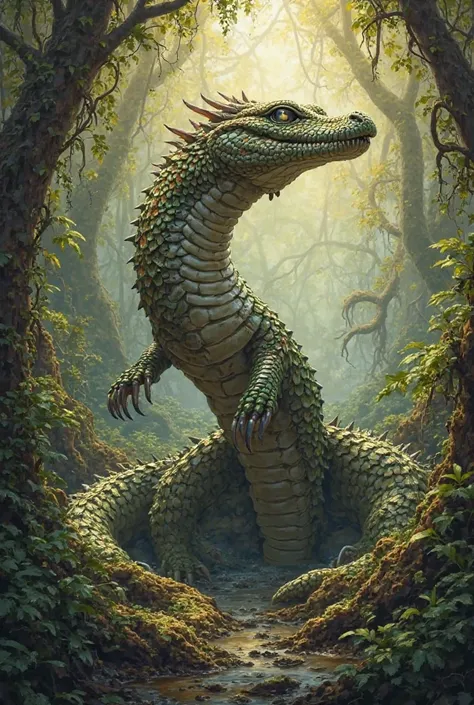 Snake and crocodile mix picture