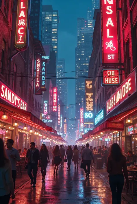 A place called Small Avenue with club names of Sandy's Bar, Club House and Platinum Lounge.