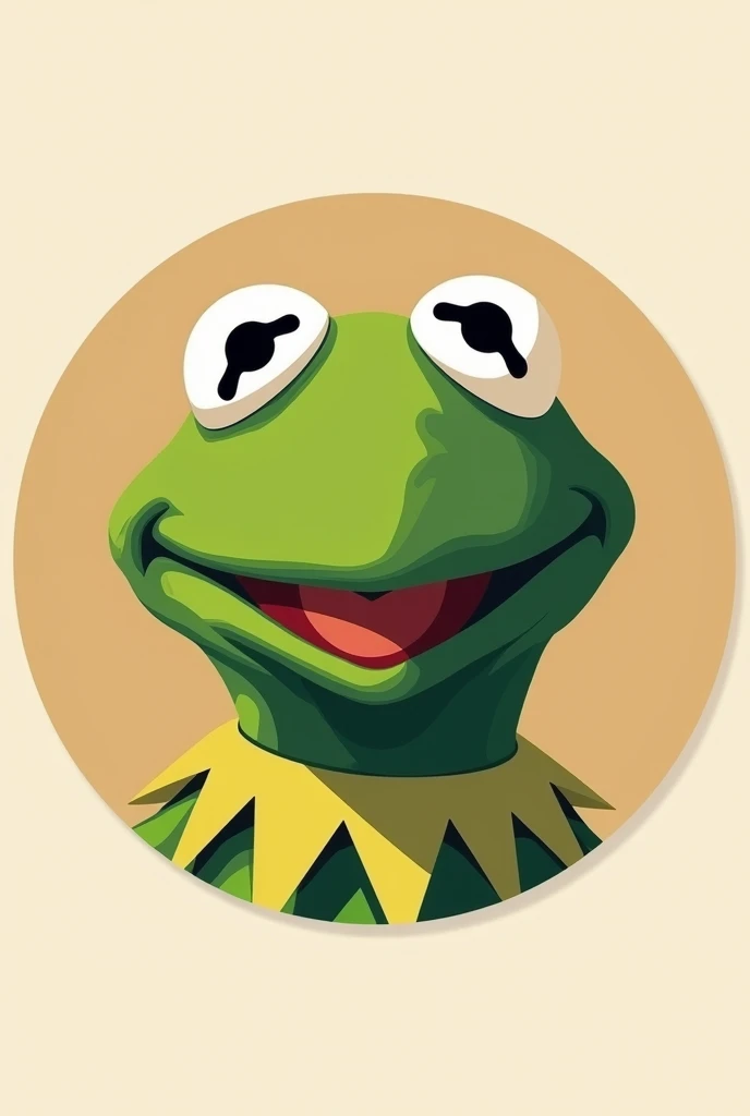 Make the authorized addition Orwell estate sticker but in stead of Orwell make it Kermit with same colors Make a circular sticke...