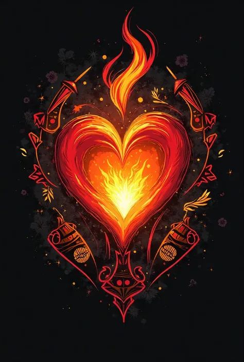 Create a dynamic and attractive logo that represents the passion and rhythm of the musical group, integrating visual elements su...