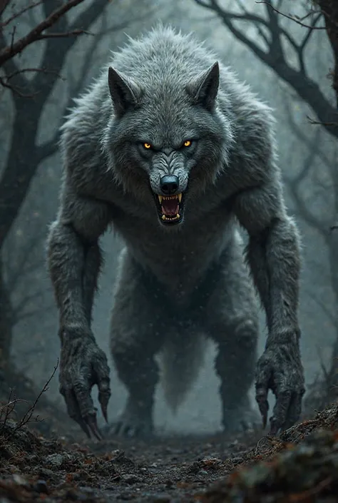 Gray werewolf