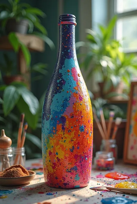 CREATE A BOTTLE THAT HAS TO DO WITH CREATIVE ART