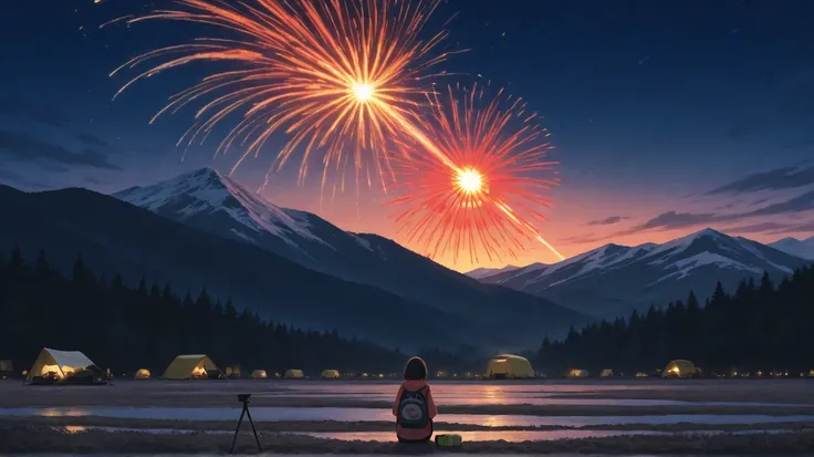 I looked at the night sky when I went camping
I asked you to put in the flow as you like
Little birds are singing when illuminat...