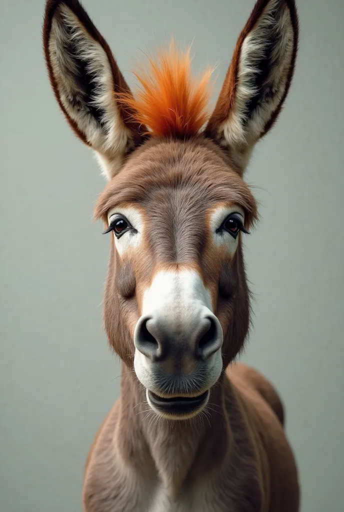 A donkey which face and eyes looks like usa present Donald Trump