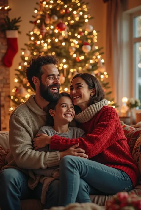 A united family at Christmas