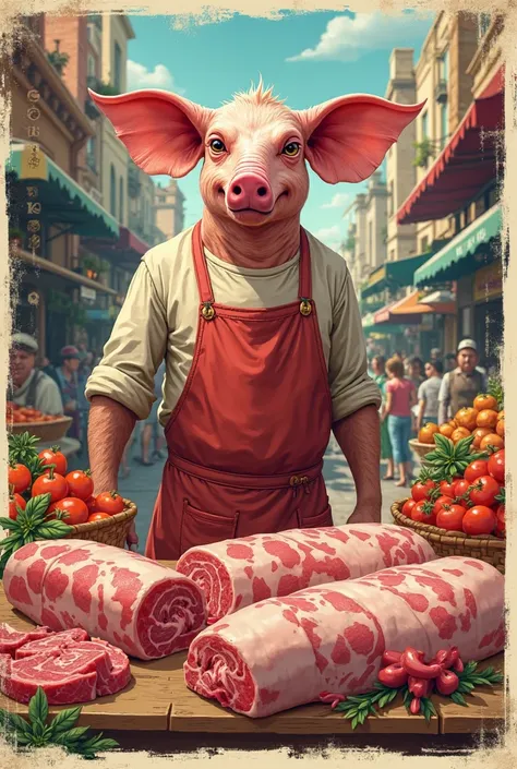 Flayer to publish a pork sale and delivery
