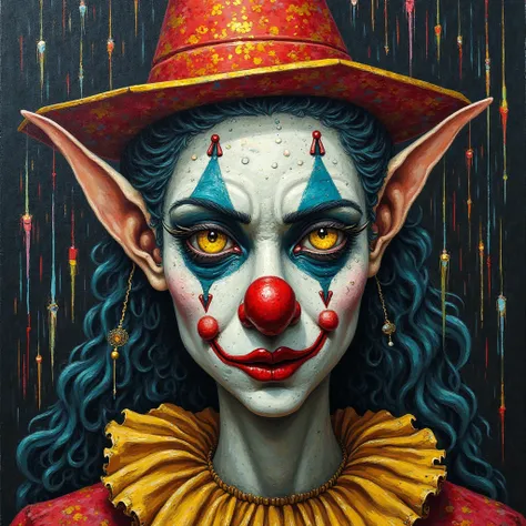 Buffoon Clown ,Seriously closed face) Best Quality, ultra high resolution, CG 4K scenery, obra-prima, Vucub Caquix , fantasy ...