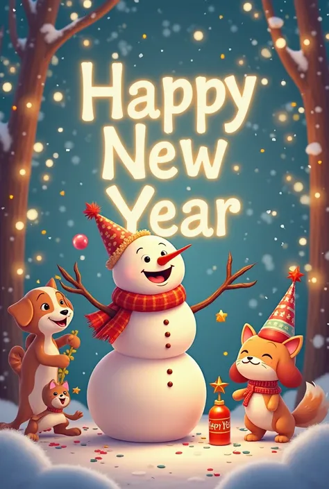 New year greeting animation