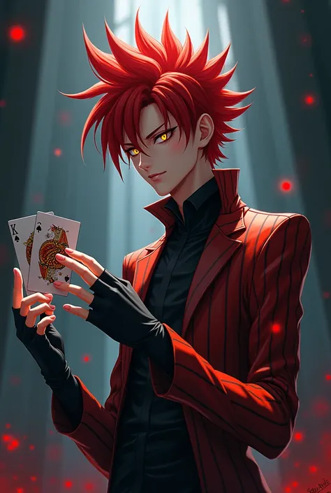 Hisoka anime with red hair