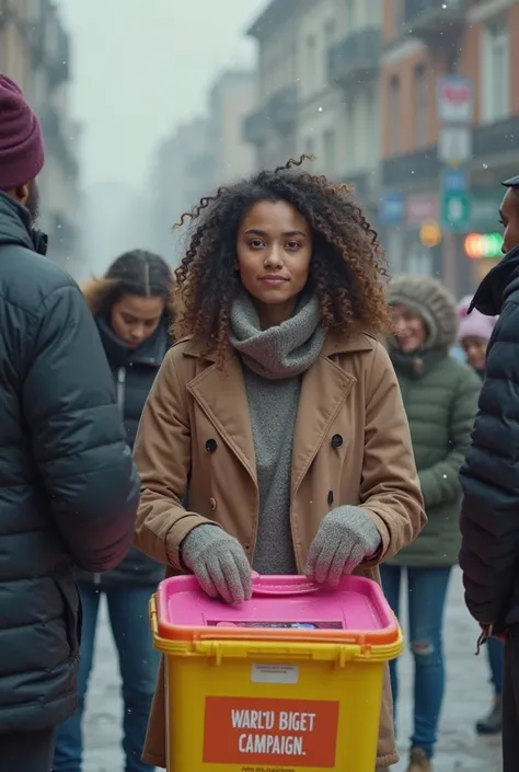 SCENE 1 — Impactful Opening
Scene:
a young woman (about 20 years old), curly hair, pele parda, standing looking directly at the ...