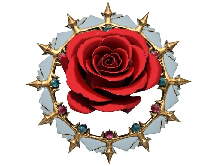 Draw a red rose shaped magical girl brooch
Red Rose
It will be a crystal in the shape of a red rose with detailed patellas and ...