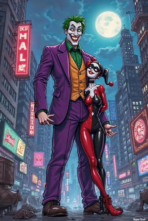 Create Joker and the Alerquin cartoon