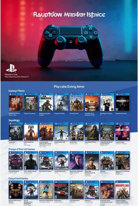 I want a promotional announcement to sell PS4 digital games on the Facebook marketplace