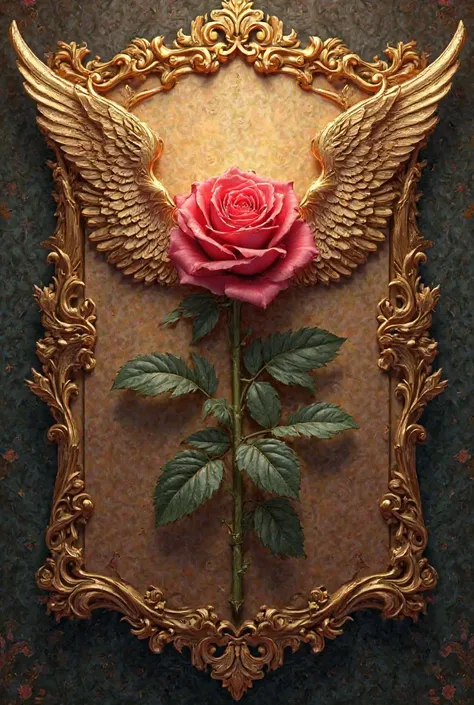 Make a family banner with a rose in the middle and two golden cherubims to protect them.