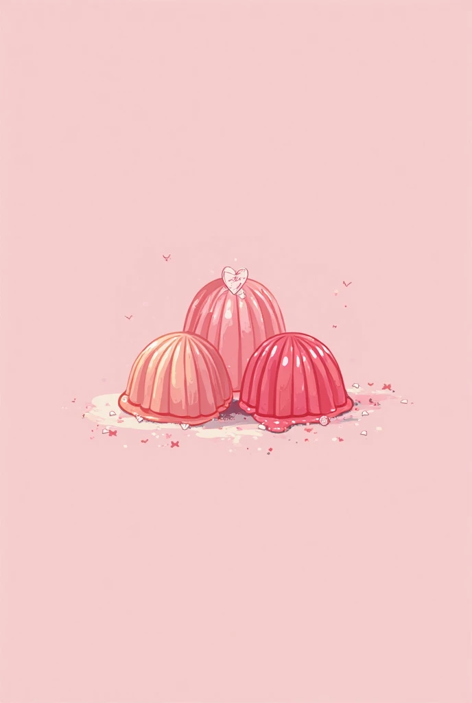 Hello! Would you help me create an image that has a logo to sell jellies in a pink palette with the name Sweet Jelly Tulancingo ...