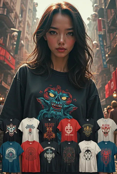 In the second image you just generated, add a sub-theme of t-shirt designs below