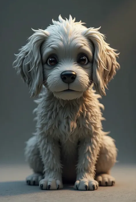 Dog with sad mode of 3d looks