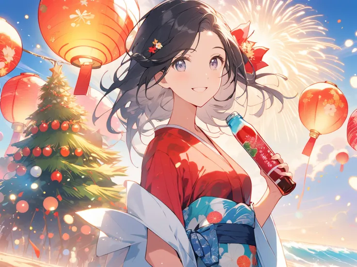 ((masterpiece)), ((best quality)), ((very detailed)), ((side-by-side composition)), split scene with two women from different cu...