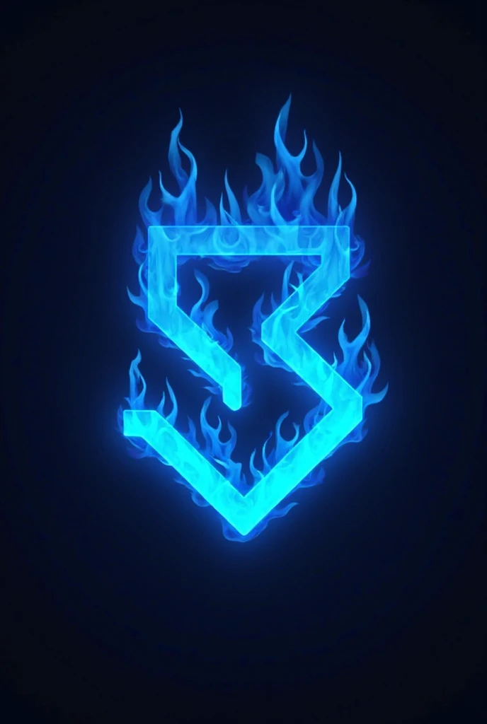 Create a logo with the inscription "SB" colored blue using the blue color flame theme