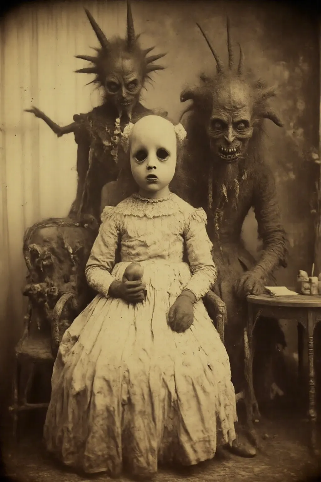 Daguerreotype photograph, tintype, 1885
Wired weirdcore, strange station, creepy creepstyle. Portrait of a young woman with no e...