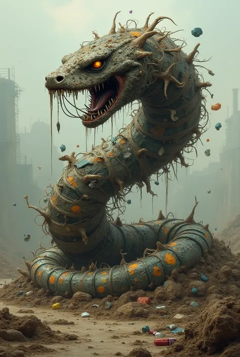 made a Snake of a lot of SHIT or CRAP in a suitable background