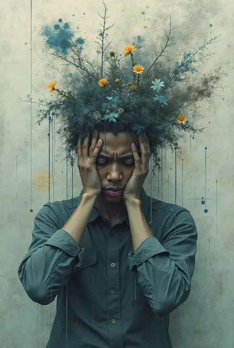 generates an image of this subject: current mental health, to be used as the cover of a research paper