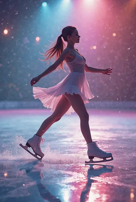 Create a text that says "RollerFi" with an elegant and youthful, theme to complement a figure skating logo