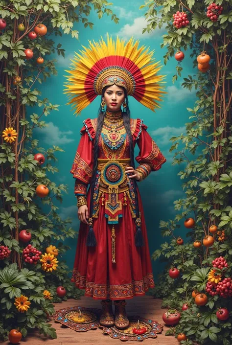 Make an image that has the cultures of Ecuador, put the most representative ones and the name of the culture