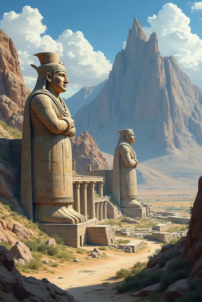 Adiyaman historical placesdrawing, Nemrut