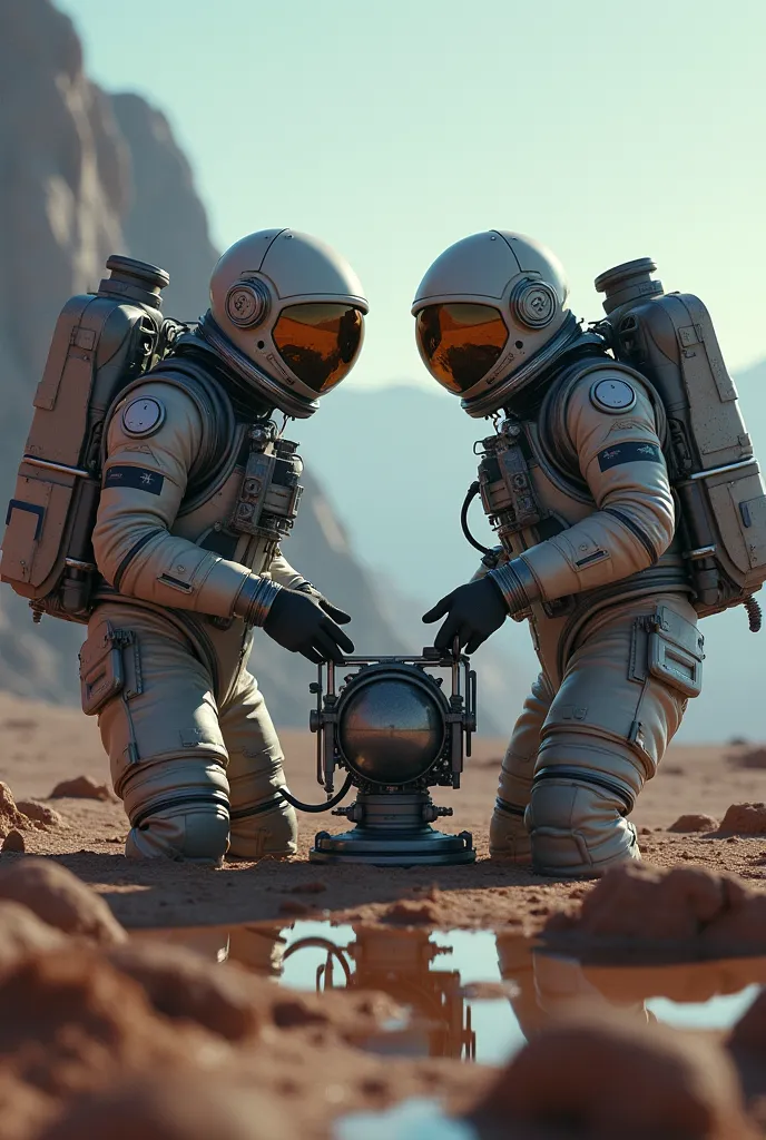 astronauts carrying out an acid-base assessment