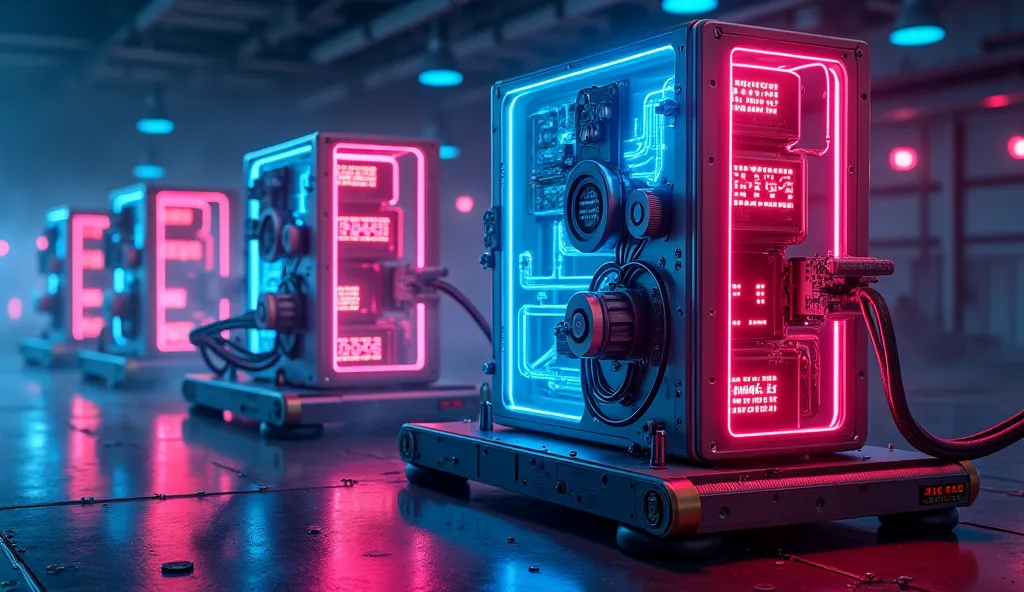 Cyber high technology neon electric driller
